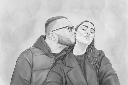 Rankų darbo grafito portretas pagal Jūsų nuotrauką